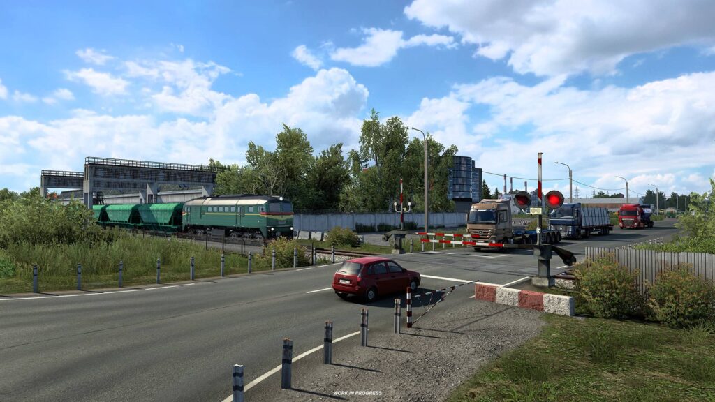 ETS2 Heart of Russia - železniční přejezd