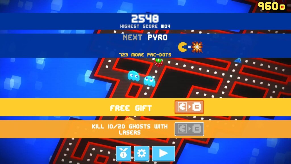 Pac-Man 256 – Odemykání