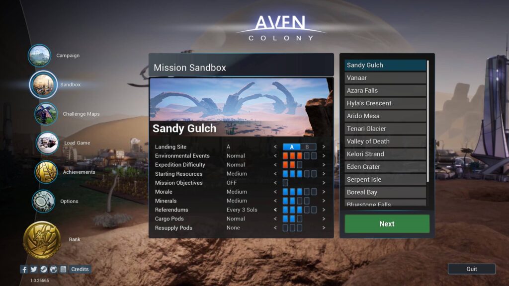 Aven Colony Sandbox
