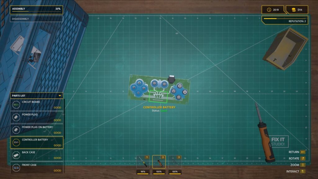Electrician Simulator - vnitřnosti ovladače