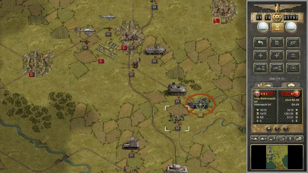 Panzer Corps Gold – letni mapa