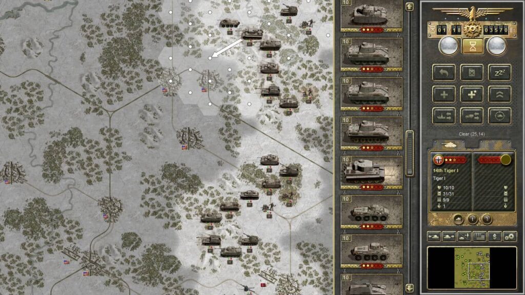 Panzer Corps Gold – zimni mapa