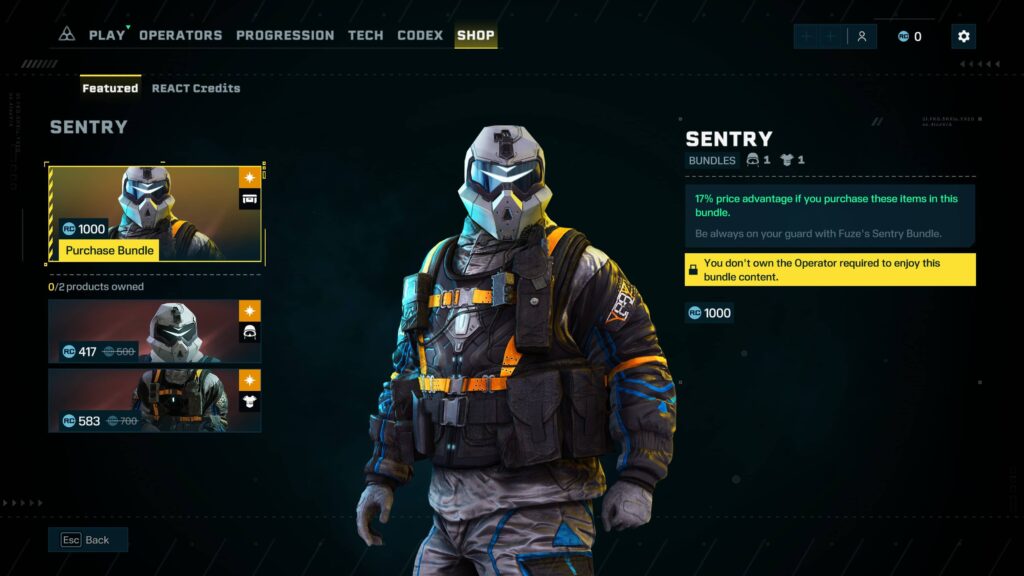 Tom Clancy's Rainbow Six Extraction – další skin