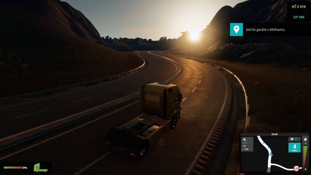 Truck Driver - západ slunce