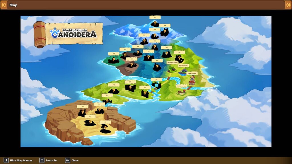 Kitaria Fables mapa