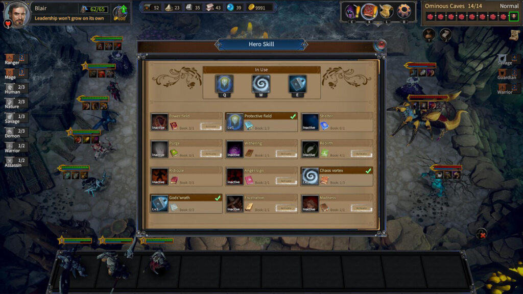 Tavern of Gods spells