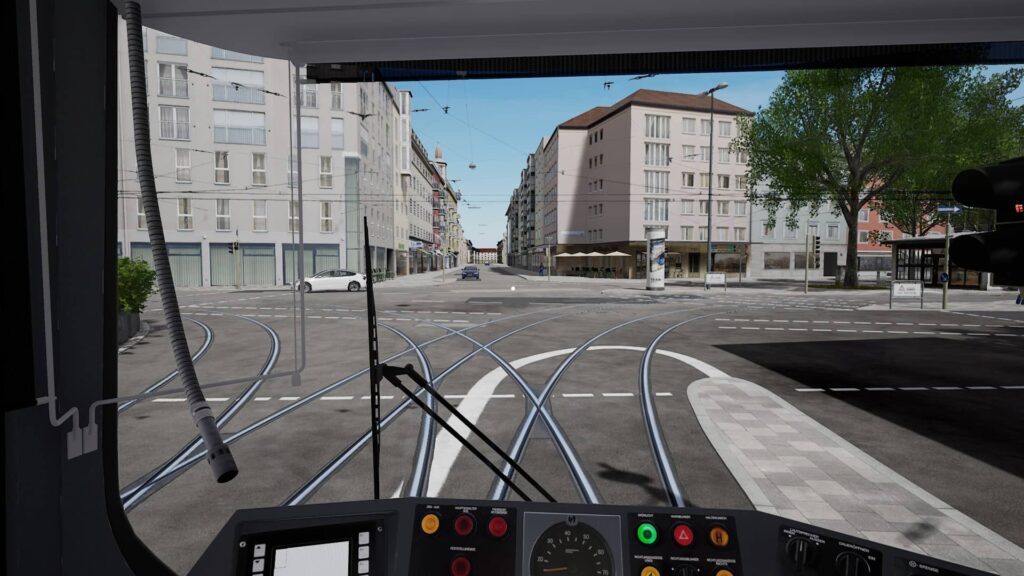 TramSim Munich - křižovatka