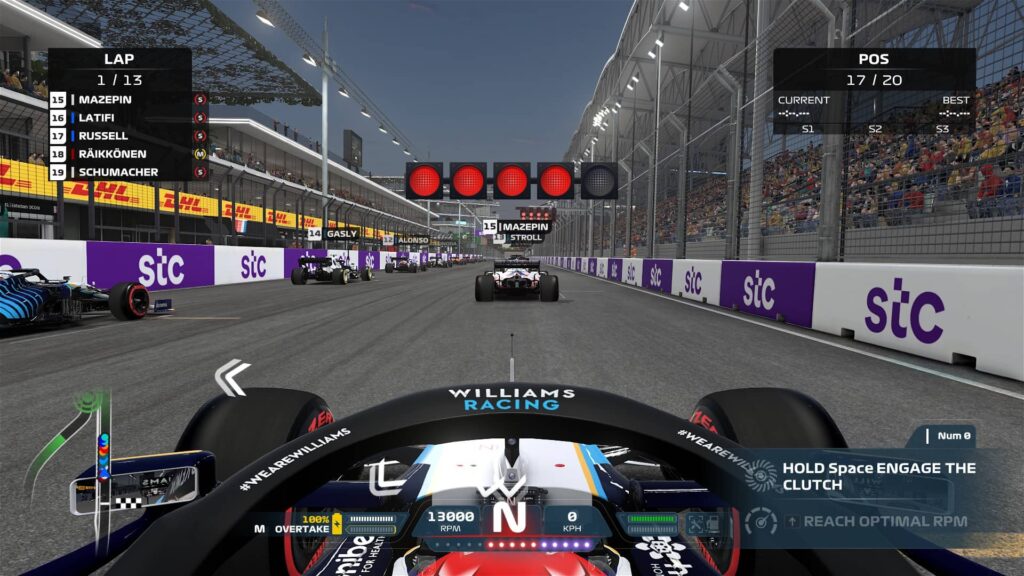F1 2021 - start závodu