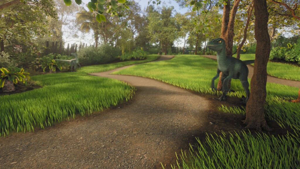Lawn Mowing Simulator - zlý dinosaurus