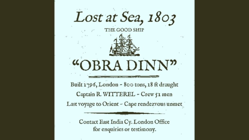Return of the Obra Dinn informace o lodi