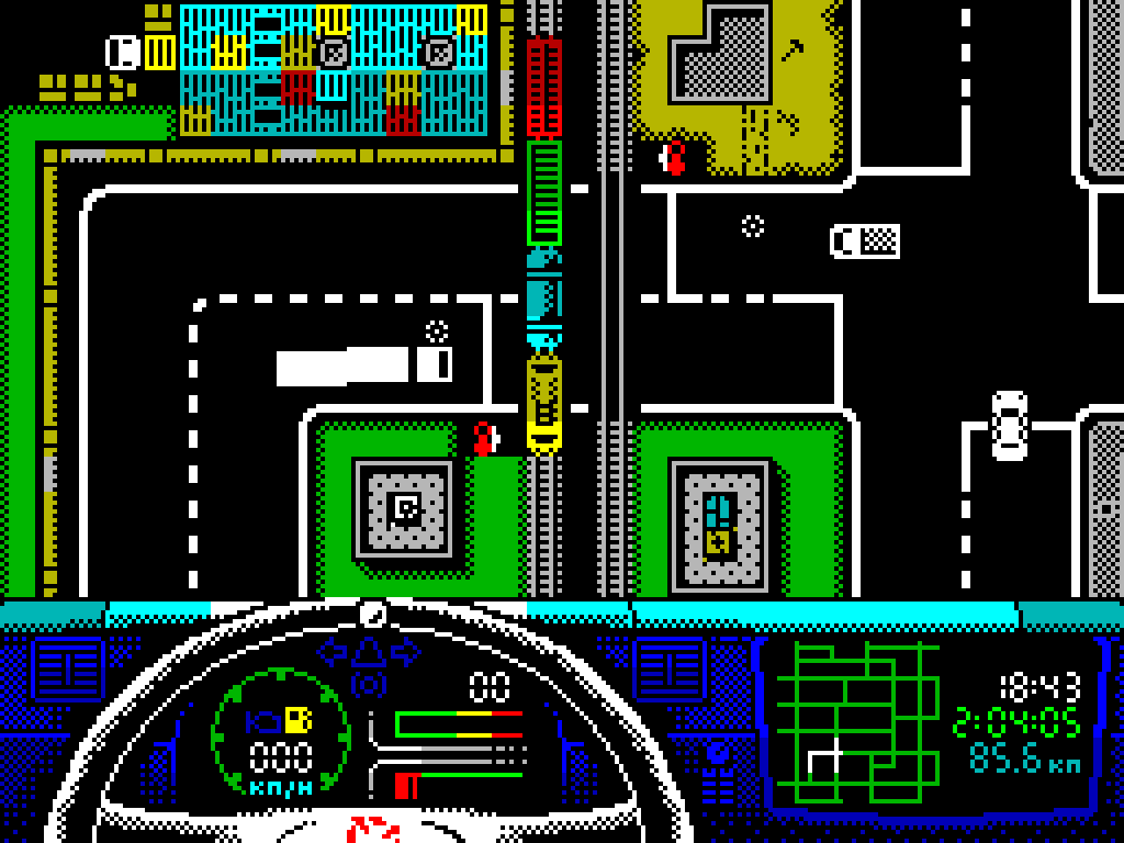 ETS2 ZX Spectrum Edition - jízda tahačem