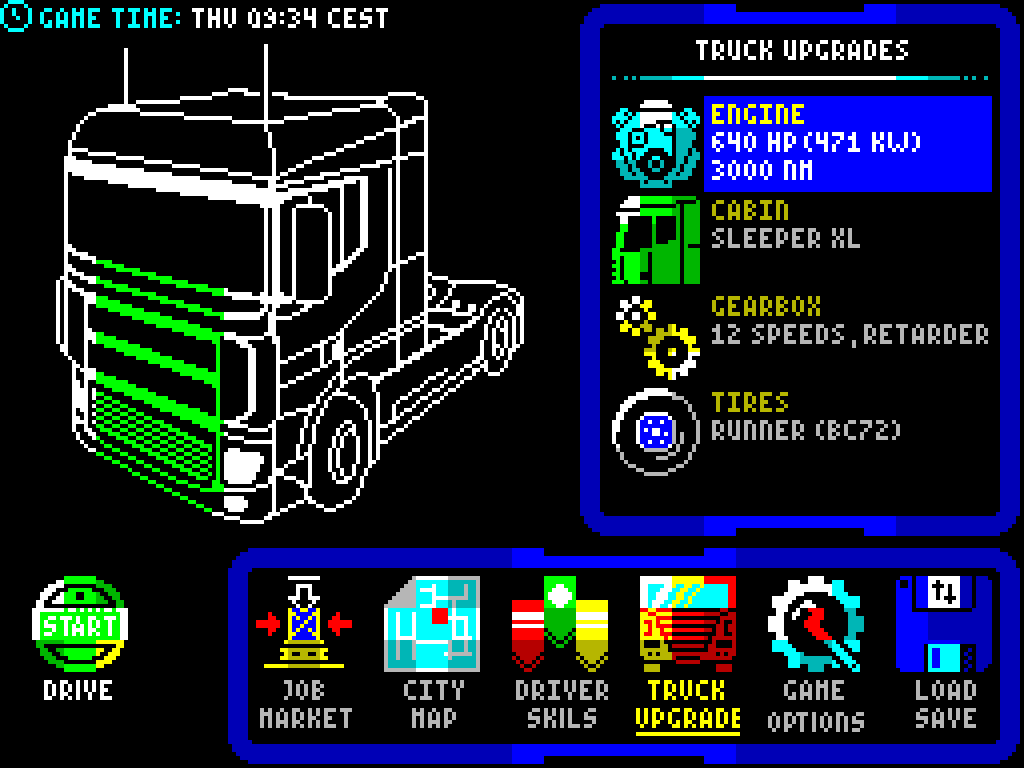 ETS2 ZX Spectrum Edition - vylepšení tahače