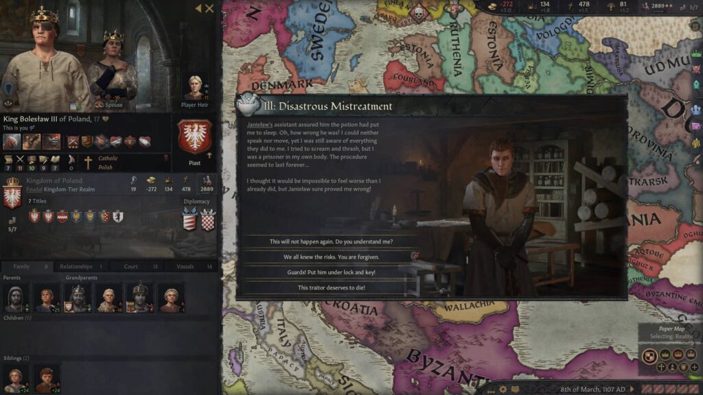 Crusader Kings III – dialogové možnosti