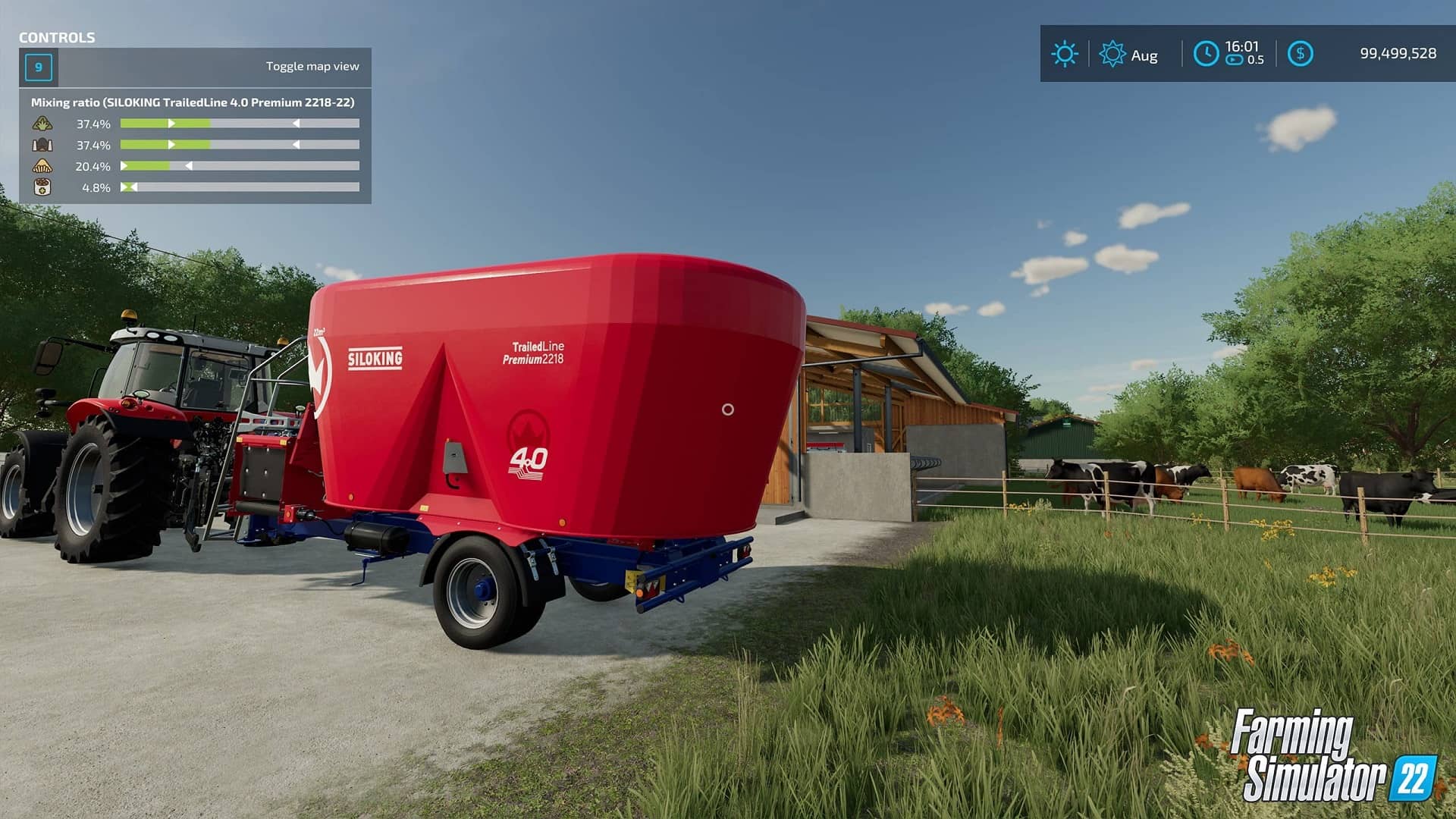 Farming Simulator 22 - info o míchání směsi