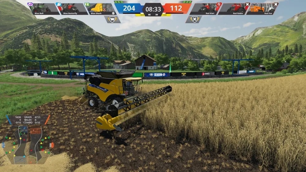 Farming Simulator 22 - žlutý kombajn