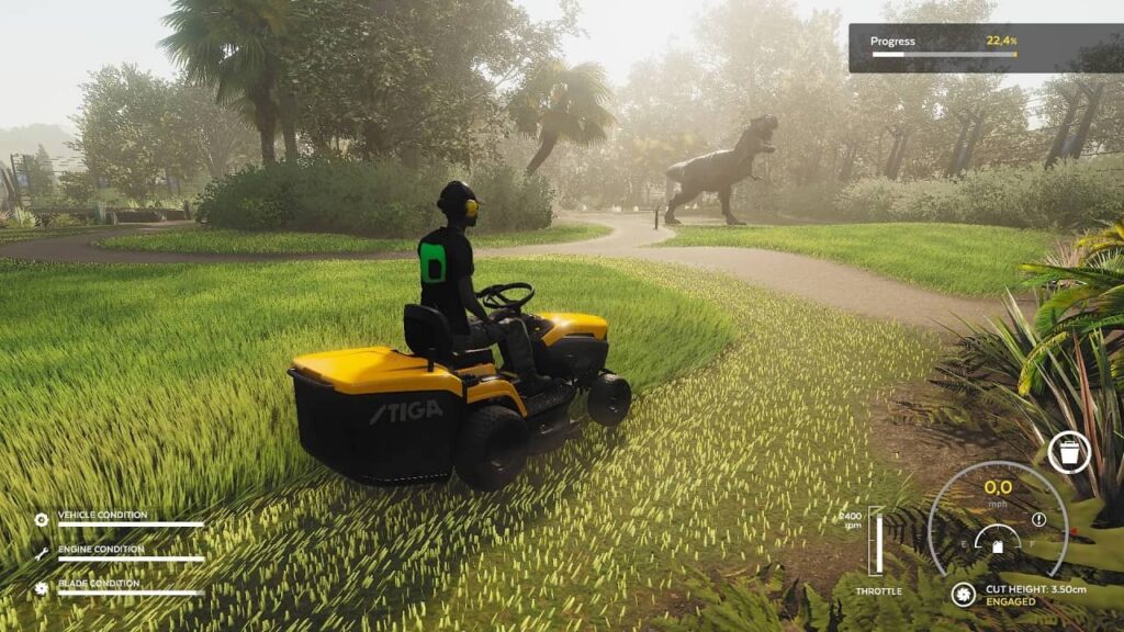 Lawn Mowing Simulator Dino Safari - T-Rex