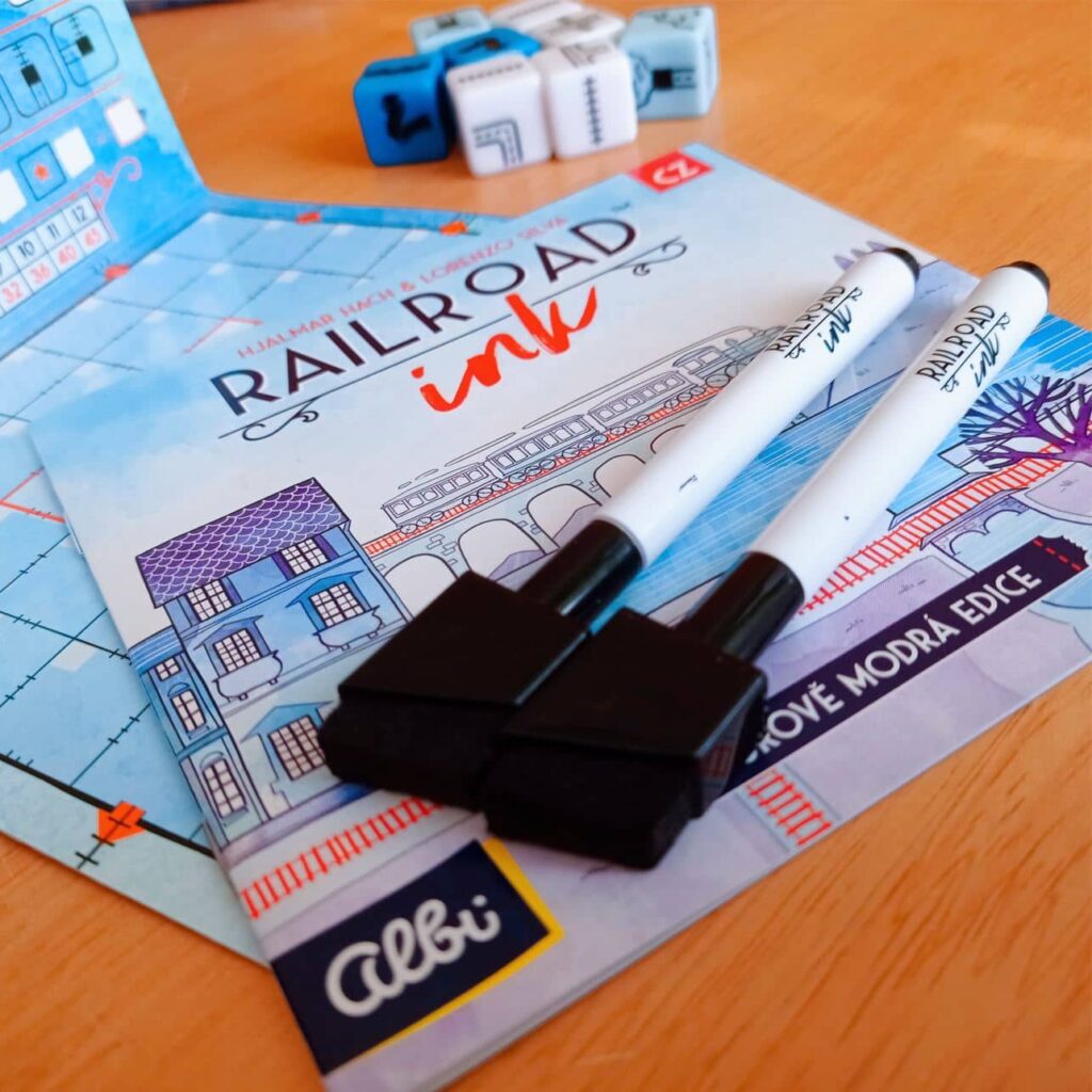 Railroad Ink – Azurově modrá edice – fixky