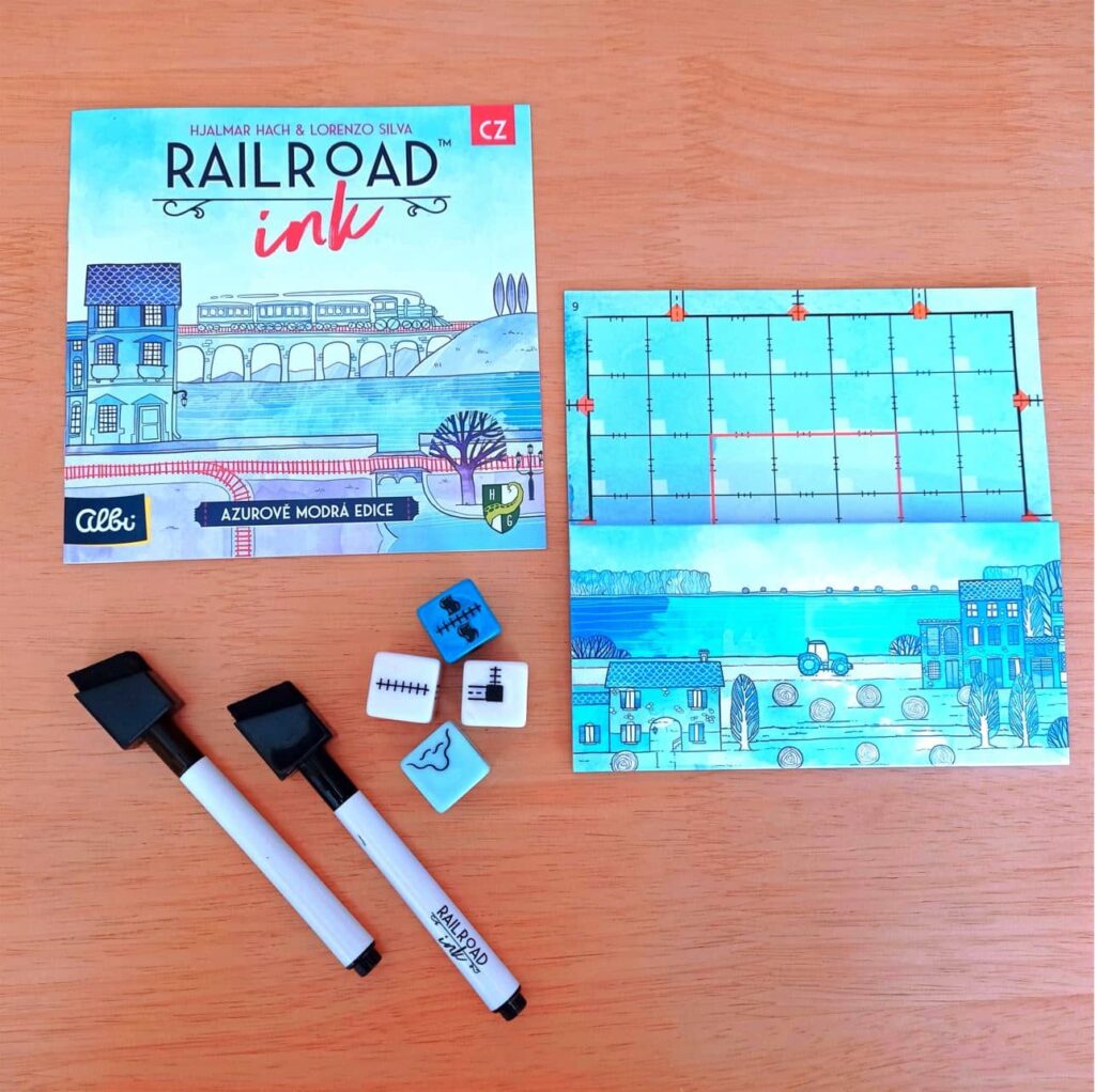 Railroad Ink – Azurově modrá edice – návod