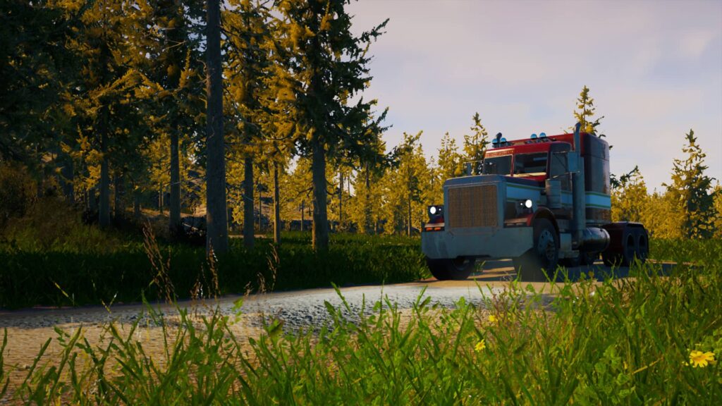 Alaskan Truck Simulator - červený tahač