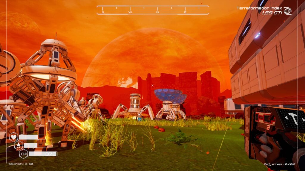 The Planet Crafter - oranžová obloha