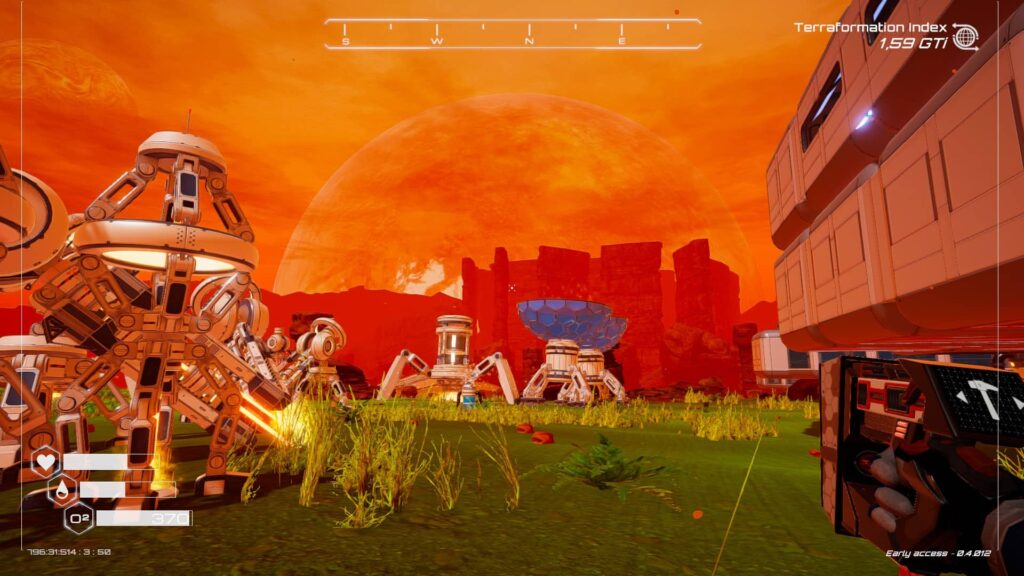 The Planet Crafter - oranžová obloha