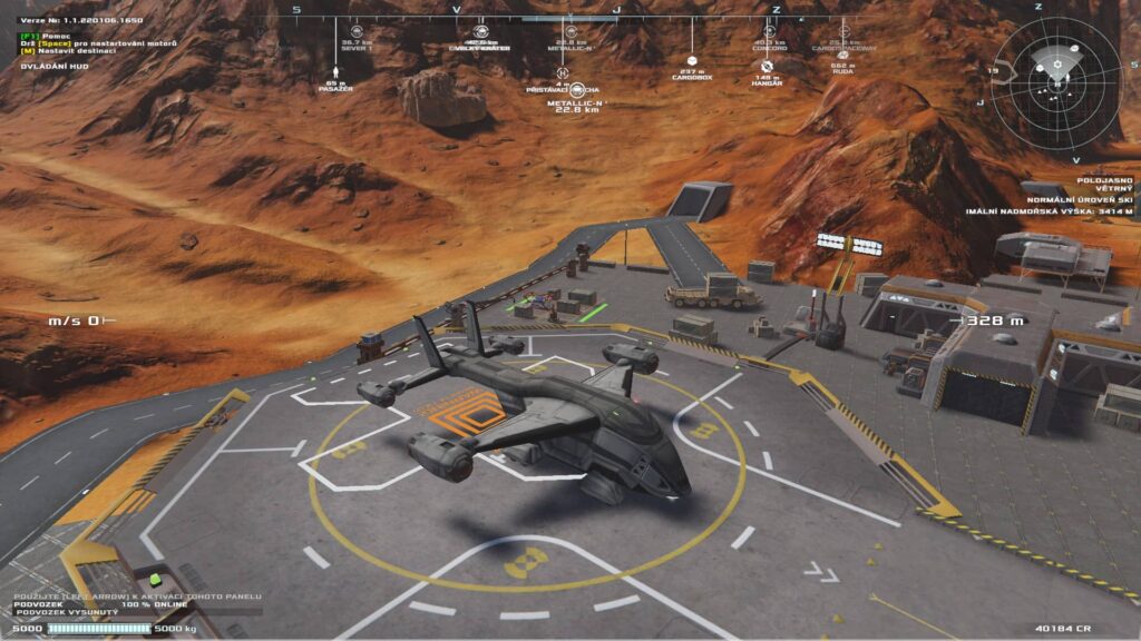 Frontier Pilot Simulator - přístávací plocha