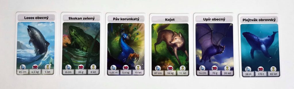 Cardline Svět zvířat – prúměrný věk zvířete