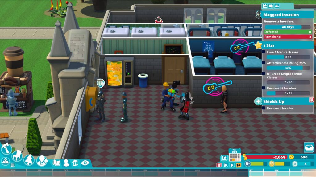 Two Point Campus – ochranka