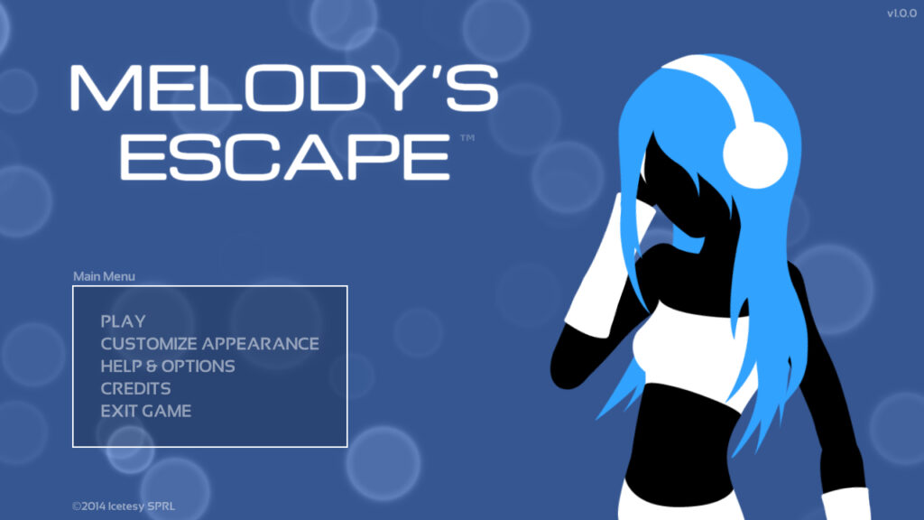 Melody's Escape – Menu