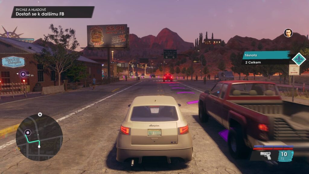 Saints Row - západ slunce