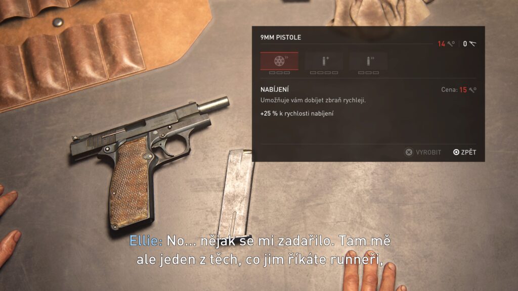 The Last of Us Part I – vylepšování zbraně