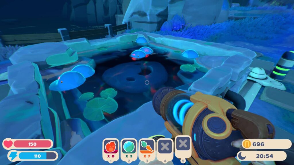 Slime Rancher 2 – vodní slizáčci v bazénku