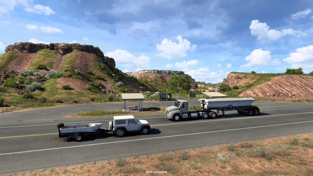 ATS Oklahoma - bílý tahač