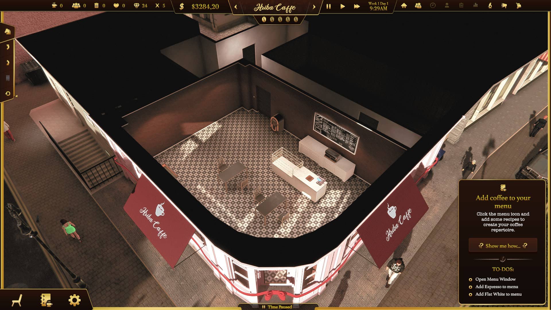 Espresso Tycoon - název kavárny