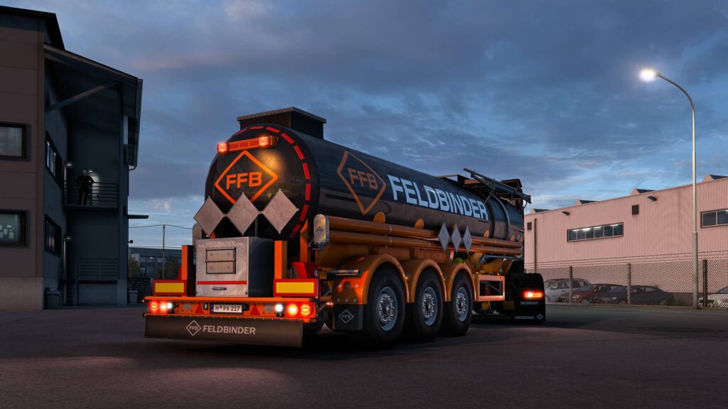 ETS2 - černý Feldbinder návěs