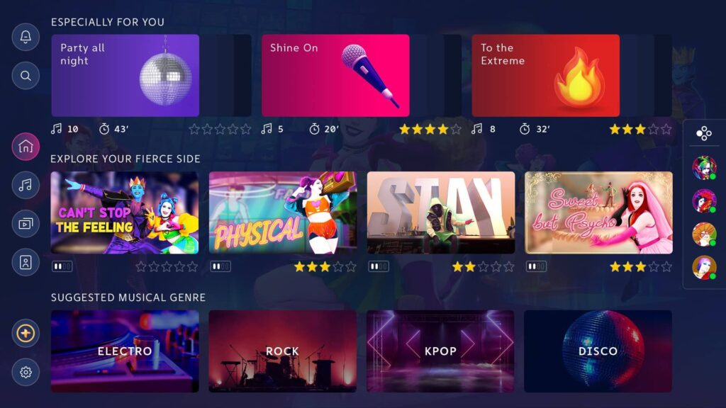 Just Dance 2023 – nové menu