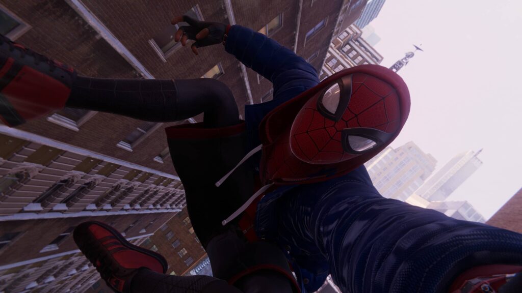 Marvel’s Spider-Man Miles Morales – selfie v letu