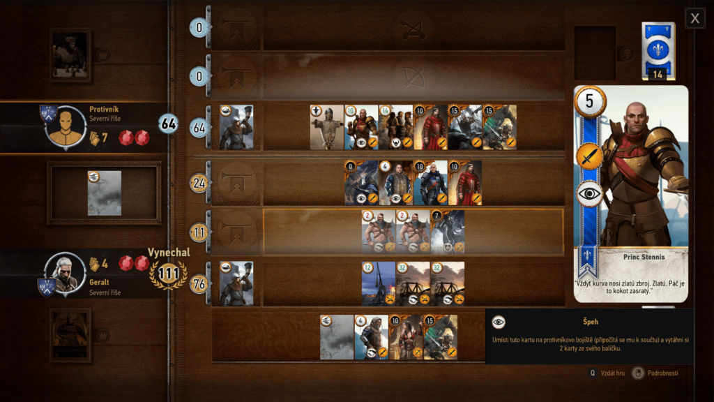 Zaklínač 3 Divoký hon - Gwent