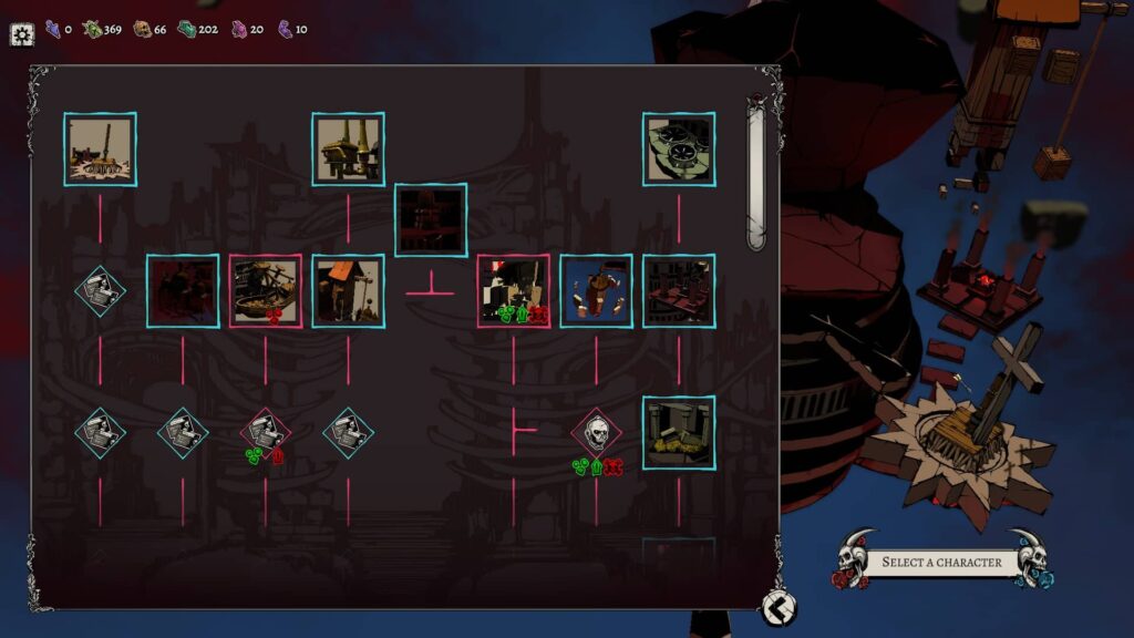 Nadir A Grimdark Deckbuilder – stavba budov