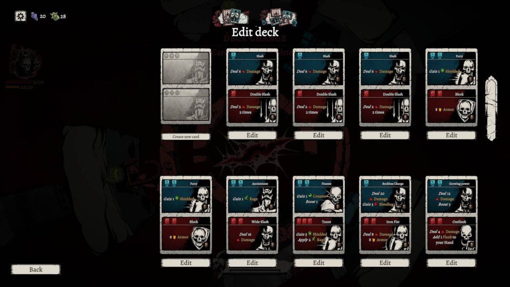 Nadir A Grimdark Deckbuilder – úprava balíčku
