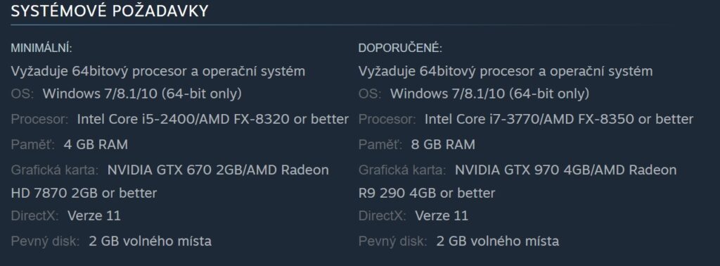 system shock požadavky