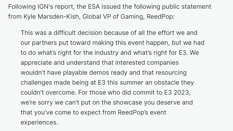 E3 – ign vyjádření