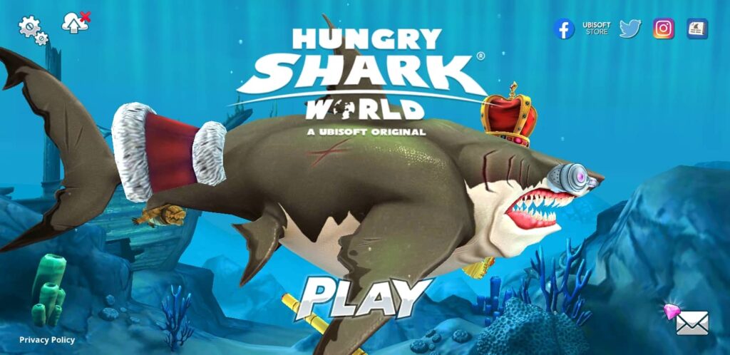 Hungry Shark (World) - Menu