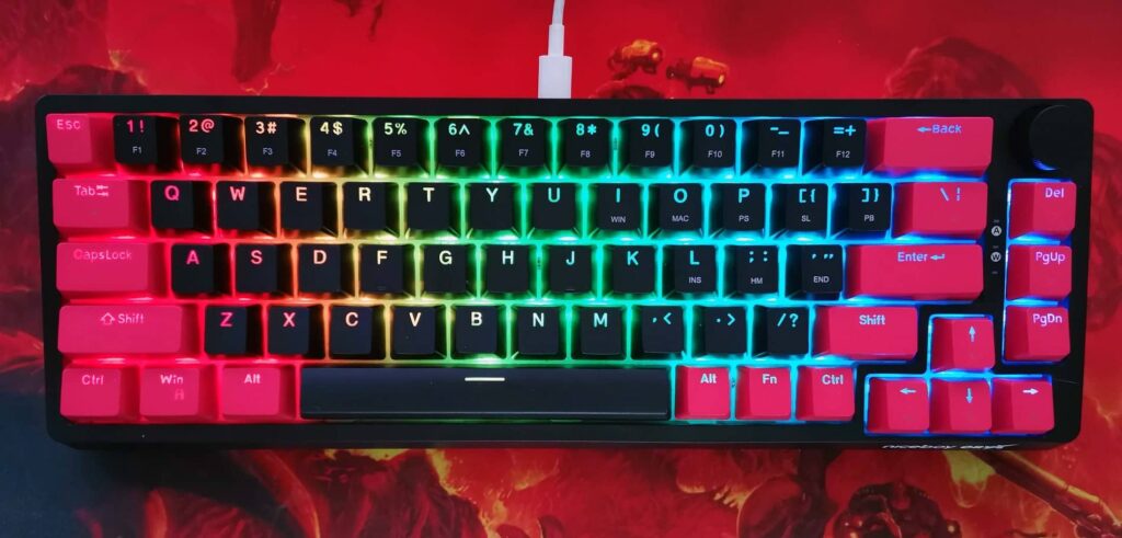 Klávesnice ORYX K700X PRO – různé režimy podsvícení