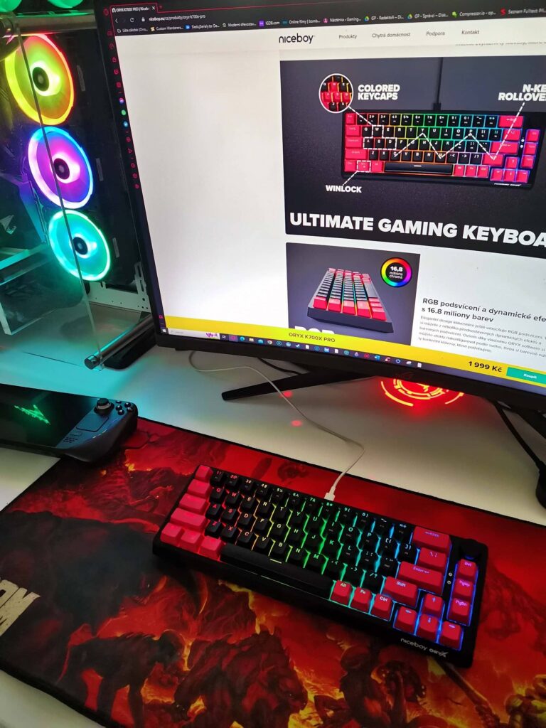 Klávesnice ORYX K700X PRO – světelná show může začít