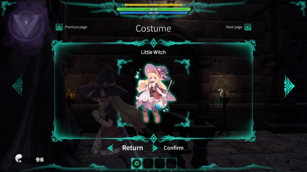 Little Witch Nobeta - ve hře je i více kostýmů