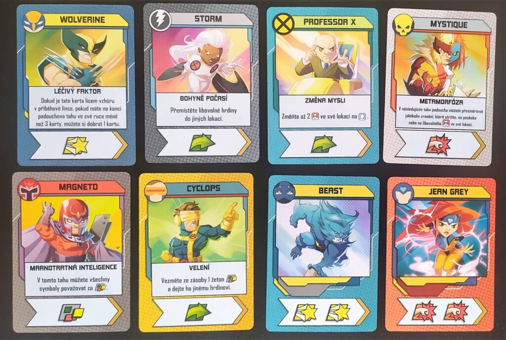 Marvel United X-Men – karty postav