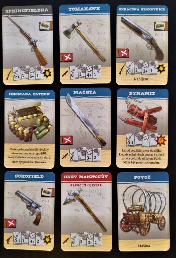 Zombicide Živí nebo nemrtví - zbraně