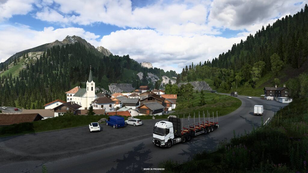 ETS2 - vesnice ve švýcarsku