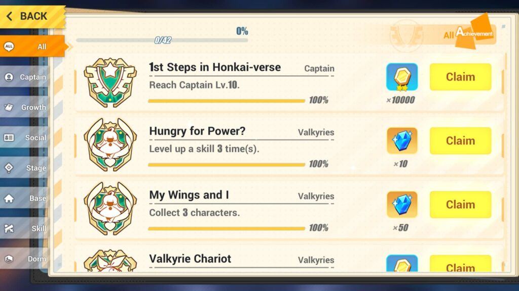 Honkai Impact 3rd - achievementy